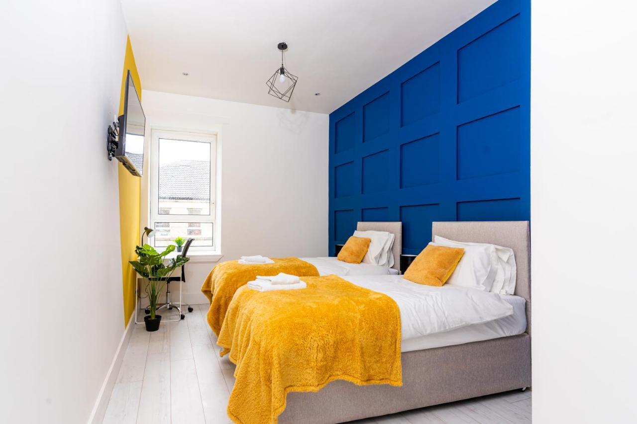 Cheerful 2 Bedroom Homely Apartment, Sleeps 6 Guest Comfy, 3X Double Bed, Parking, Free Wifi, Suitable For Business, Leisure Guest,Glasgow, Glasgow West End, Near City Centre Dış mekan fotoğraf